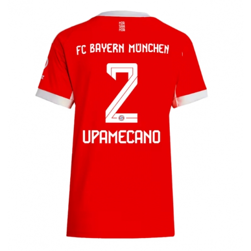 Billige Fotballdrakt Bayern Munich Dayot Upamecano #2 Replika Hjemmedrakt Dame 2025-26 Kortermet Billige Fotballdrakt Bayern Munich Dayot Upamecano #2 Replika Hjemmedrakt Dame 2025-26 Kortermet
